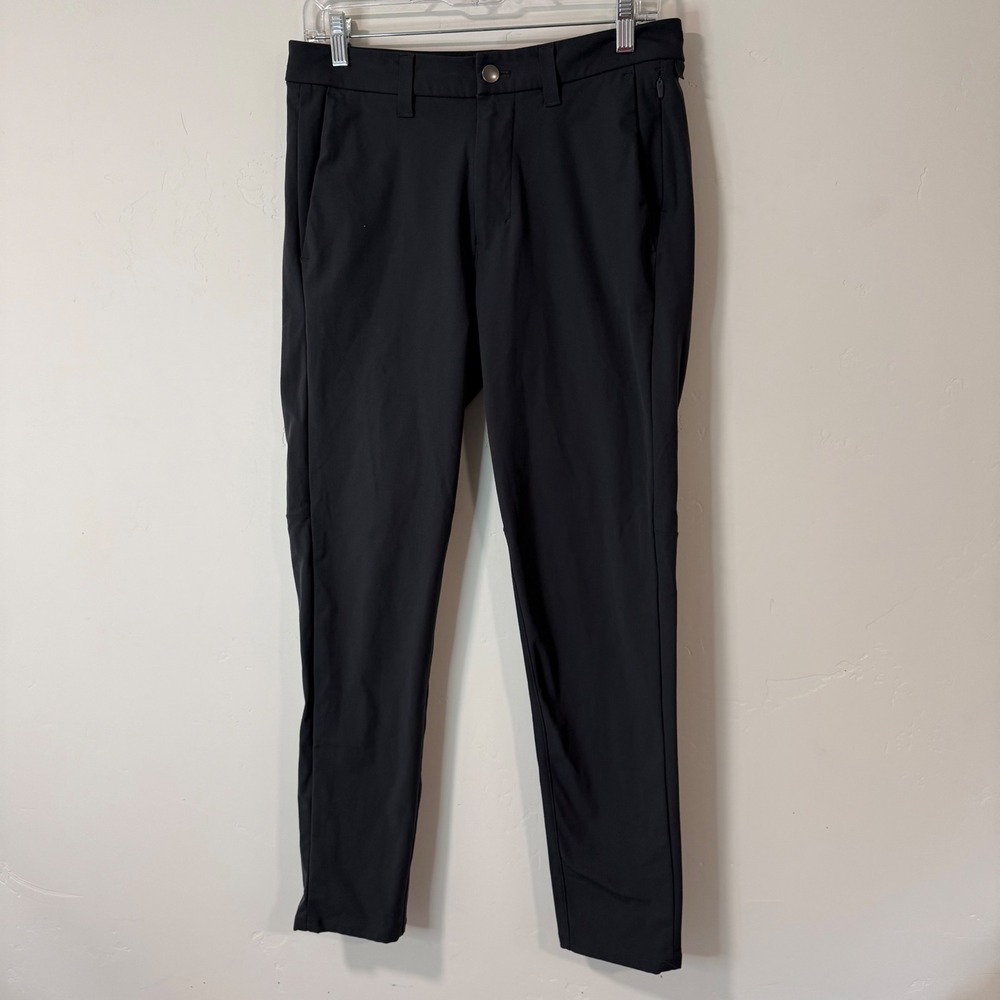 Lululemon Mens Commission Slim-Fit Pant 30 Charcoal Warpstreme Chino ABC Career